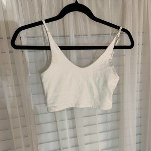 Brandy Melville white crop top adjustable straps John galt